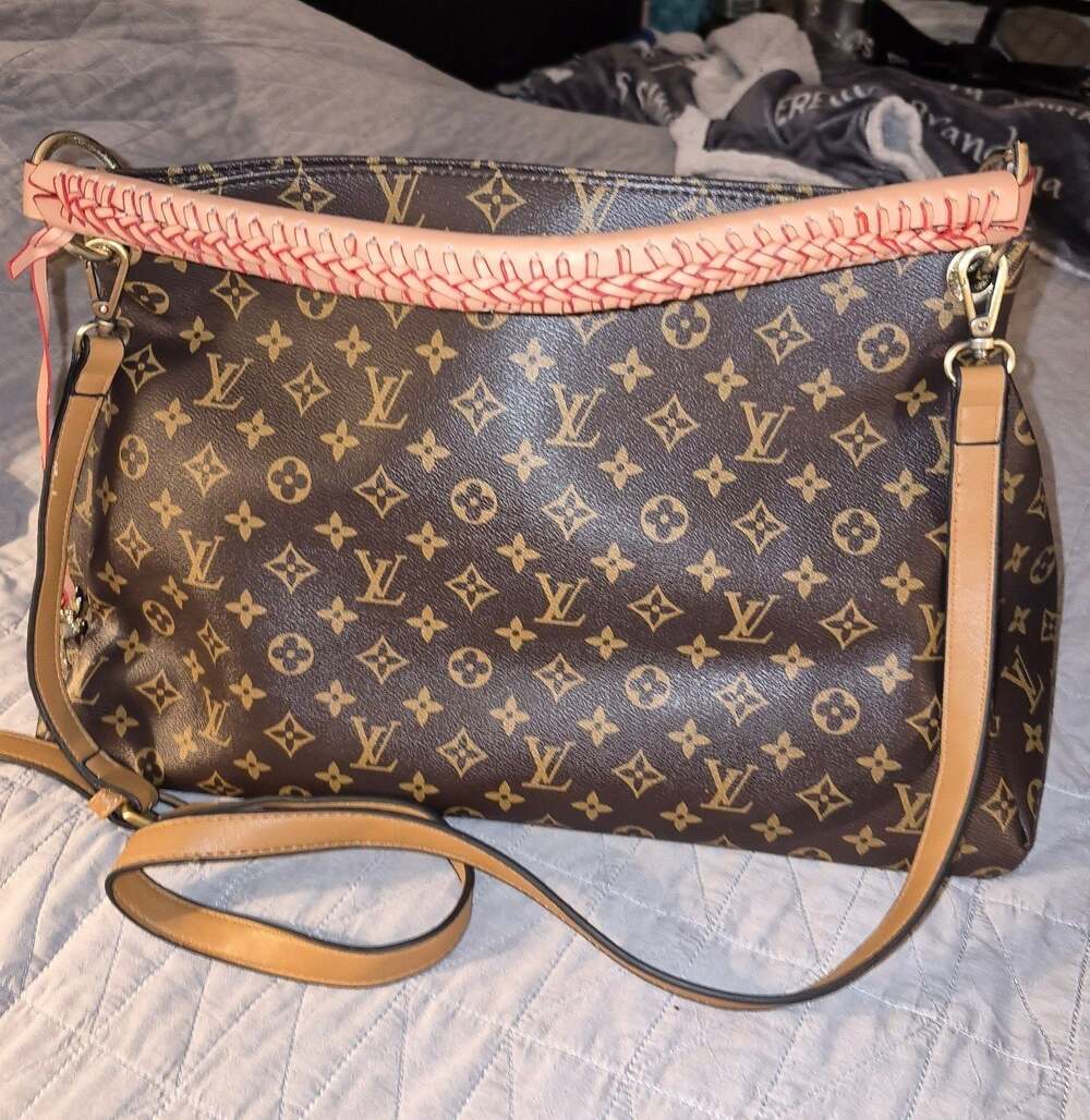 Brown and tan Monogram Artsy MM Hobo Handbag